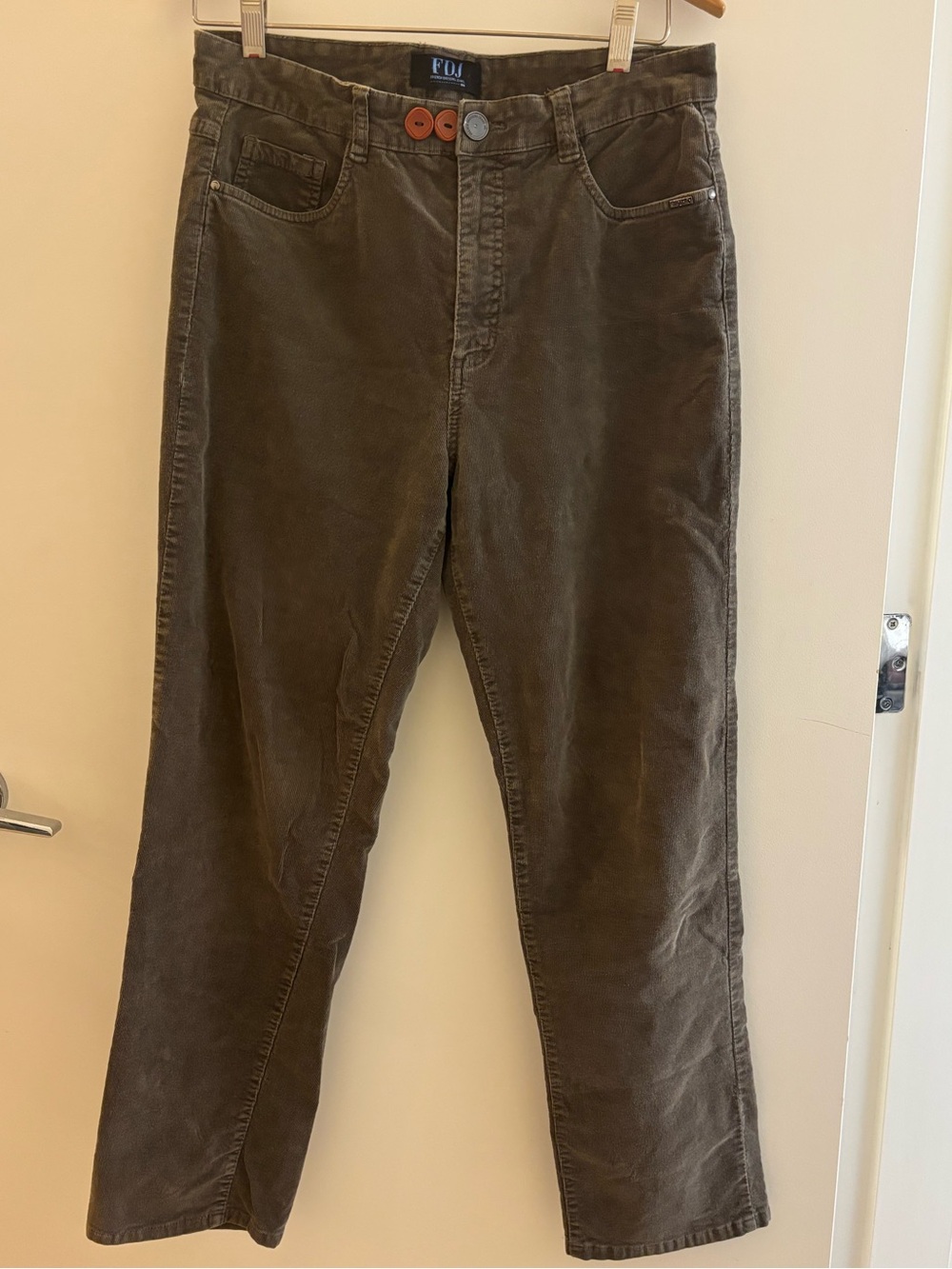 FDJ French Dressing Jeans Taupe Corduroy Pants Size 10